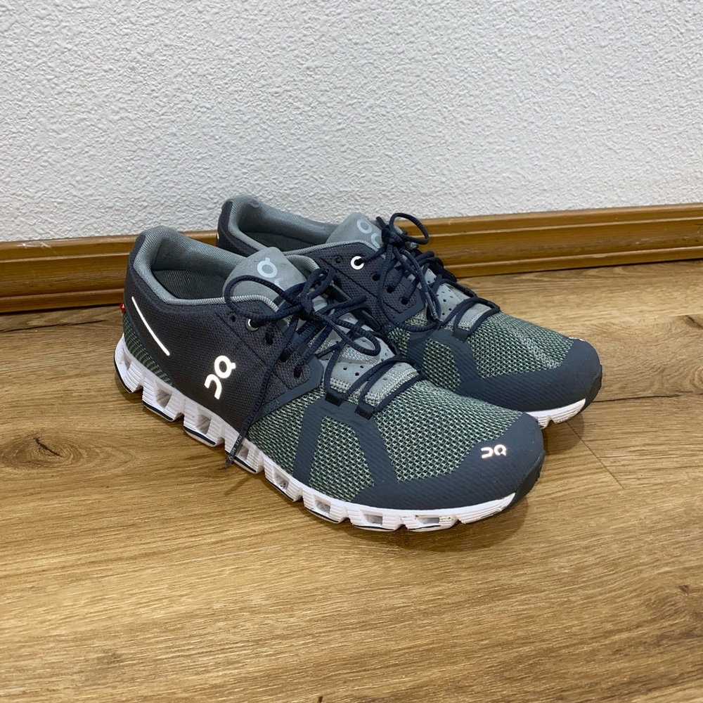 On Running Gray Athletic Shoes with Sleek Design